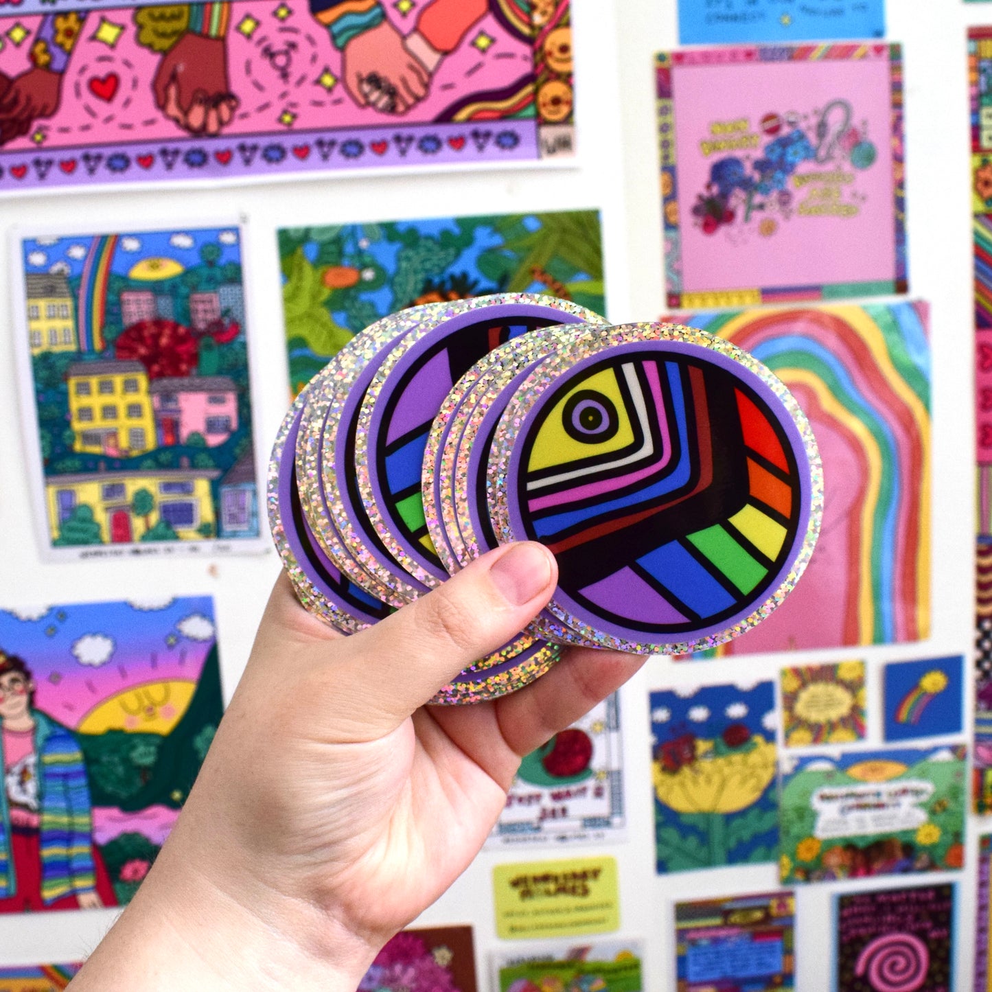 Pride glitter sticker