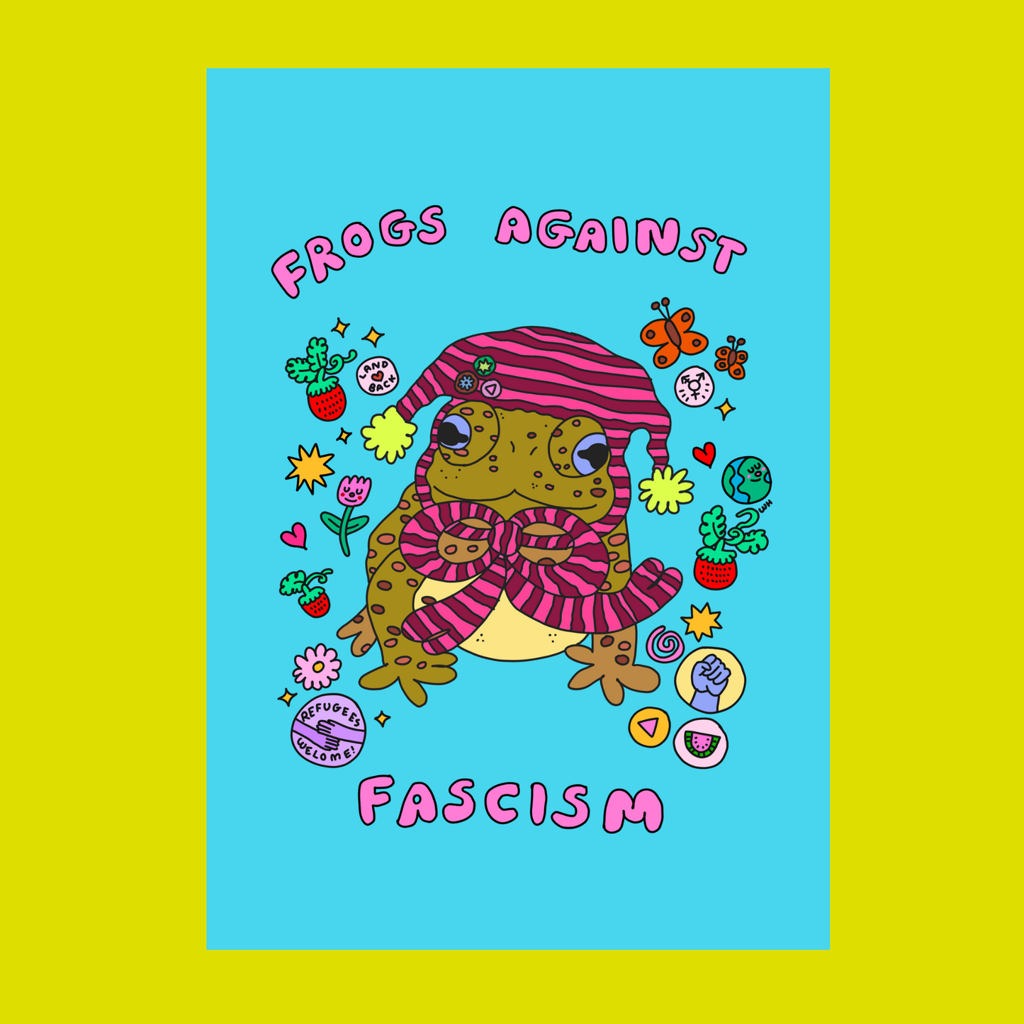 Frogs against Fascism print