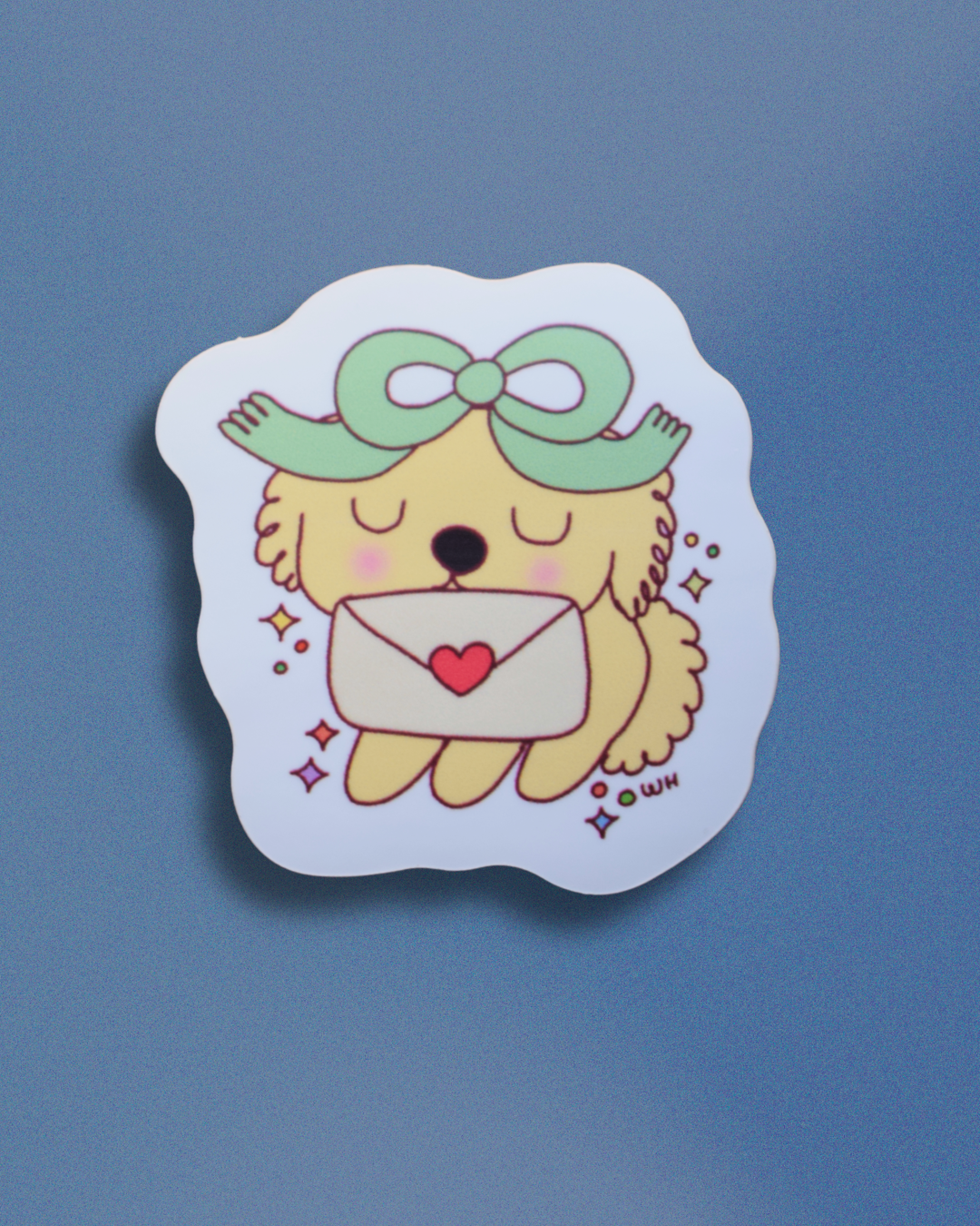 "Olive you" golden retriever sticker