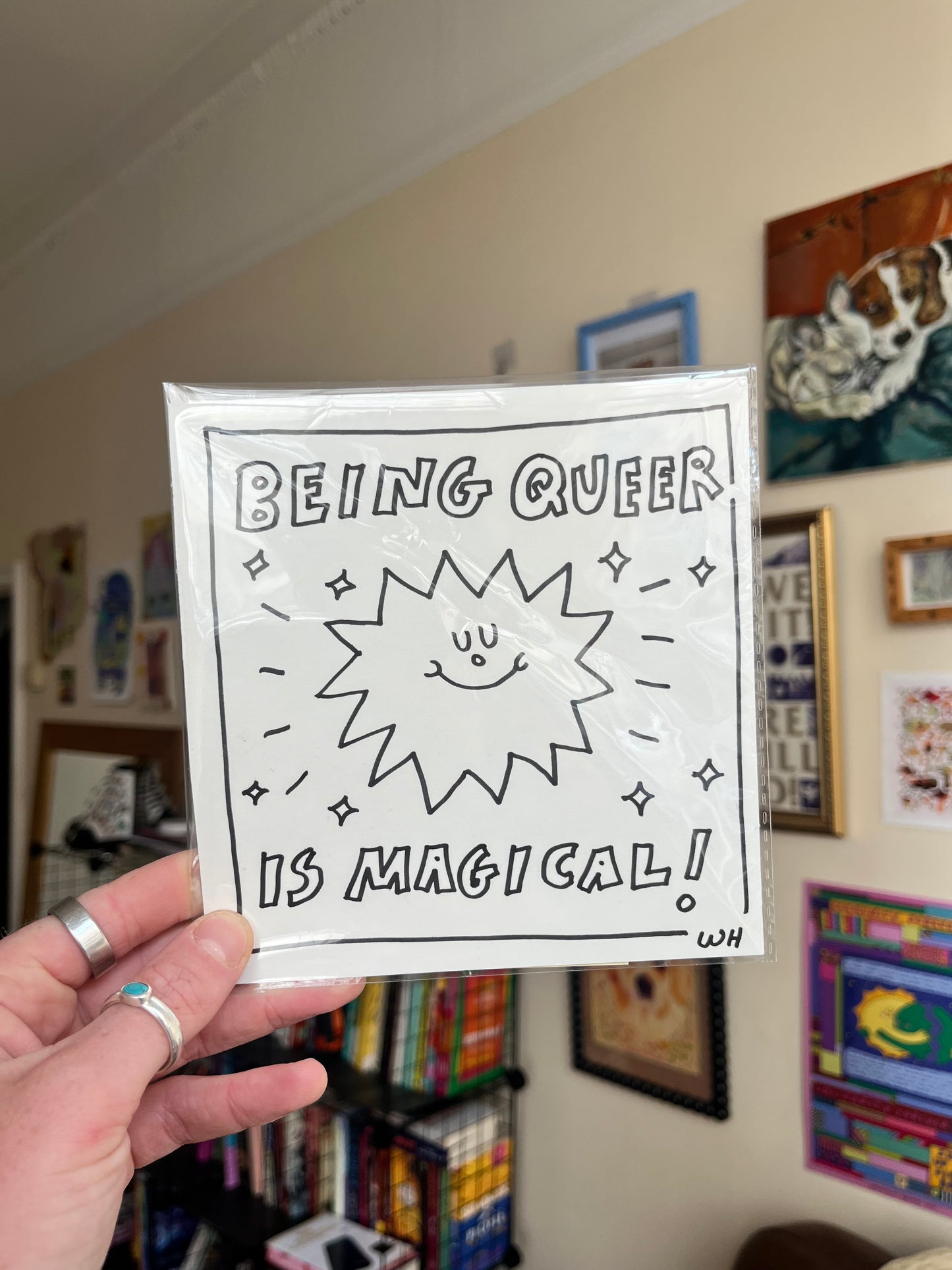 Being queer is magical - original drawing