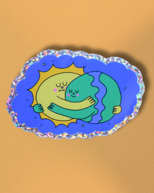 "You give me energy" glitter vinyl die-cut sticker