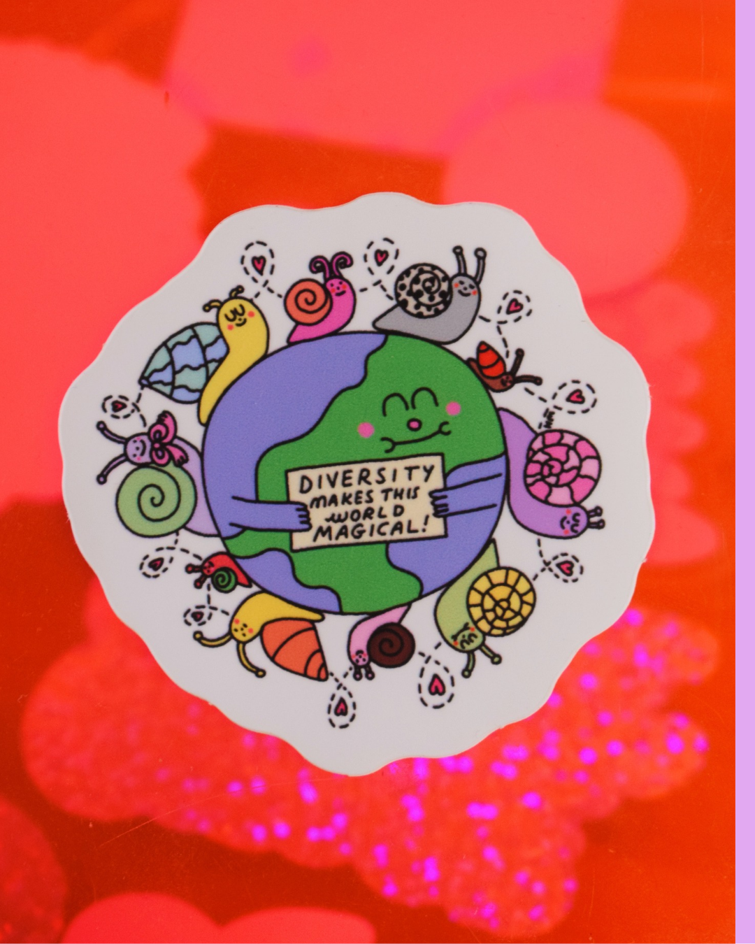 "diversity makes this world magical" sticker