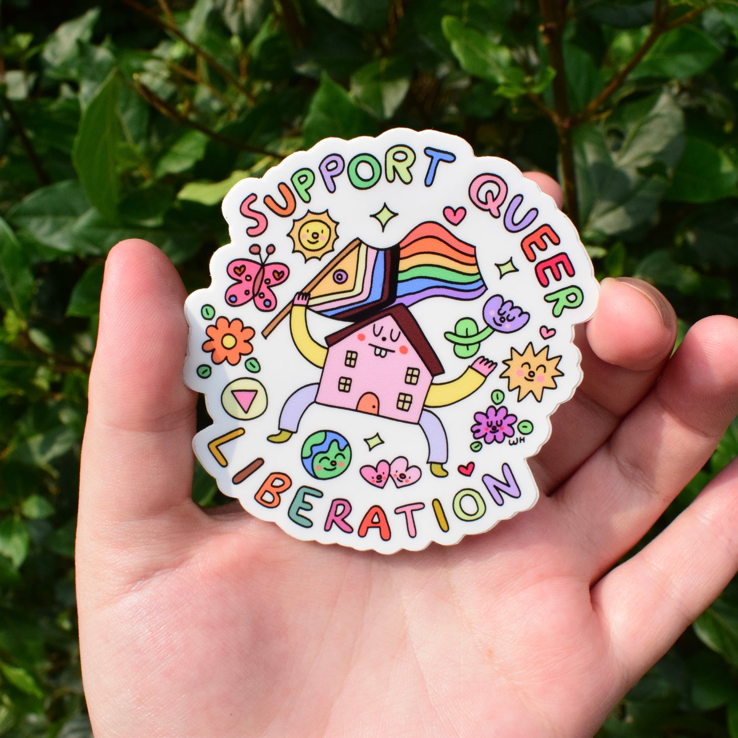 Support Queer Liberation - Die cut Sticker