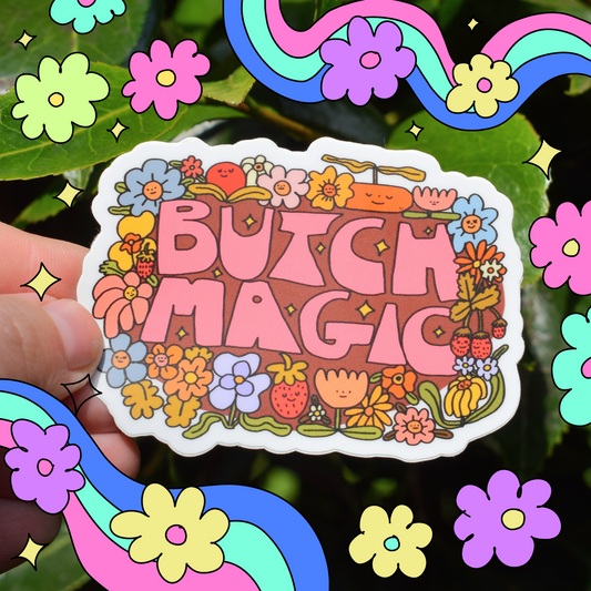 Butch Magic - die cut sticker,