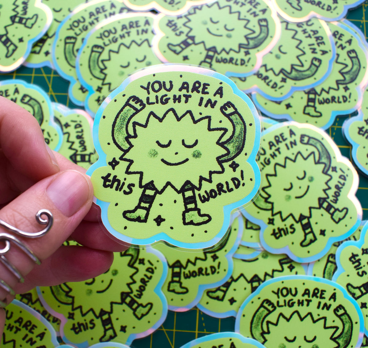 You are a light in this world- glow in the dark sticker