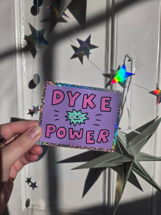 Dyke Power - glitter sticker
