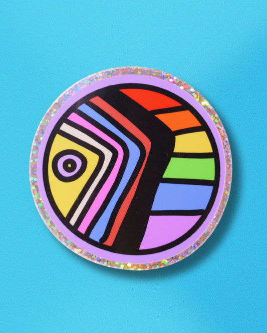 Pride glitter sticker