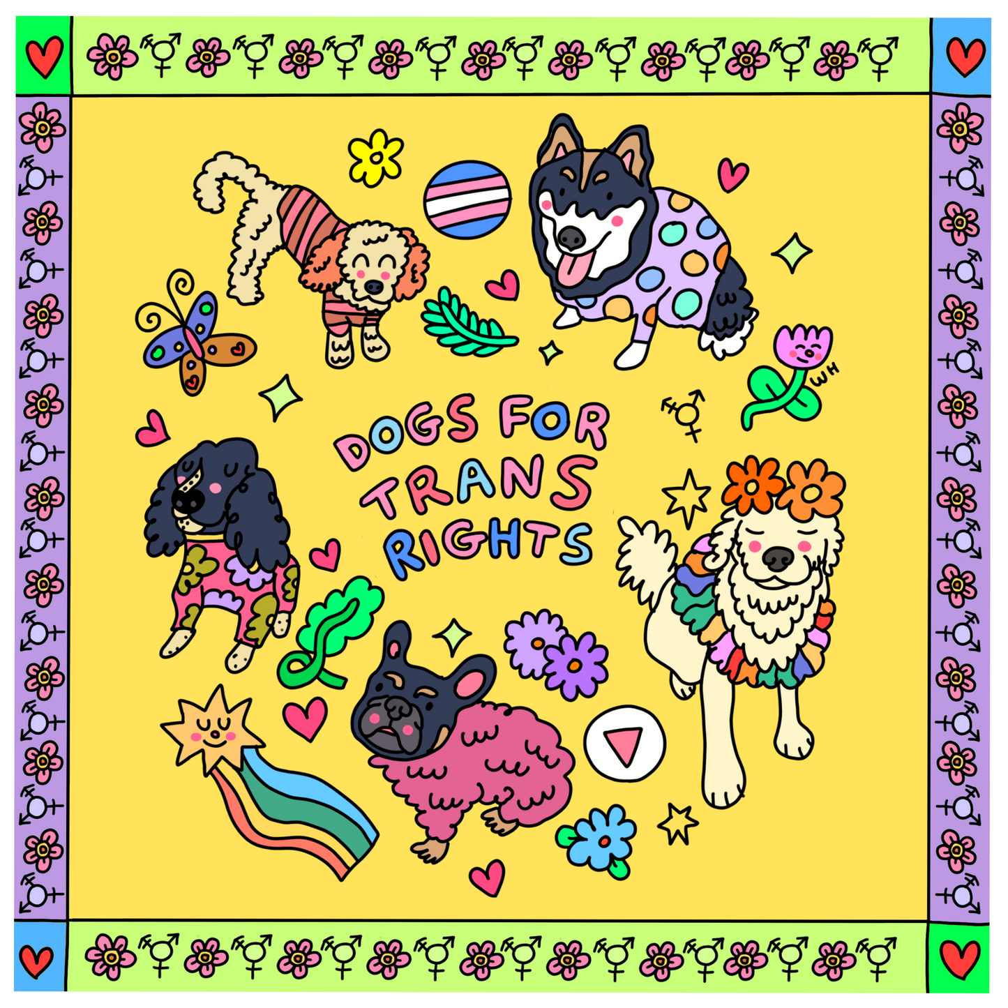 Dogs for Trans Rights- Art Print