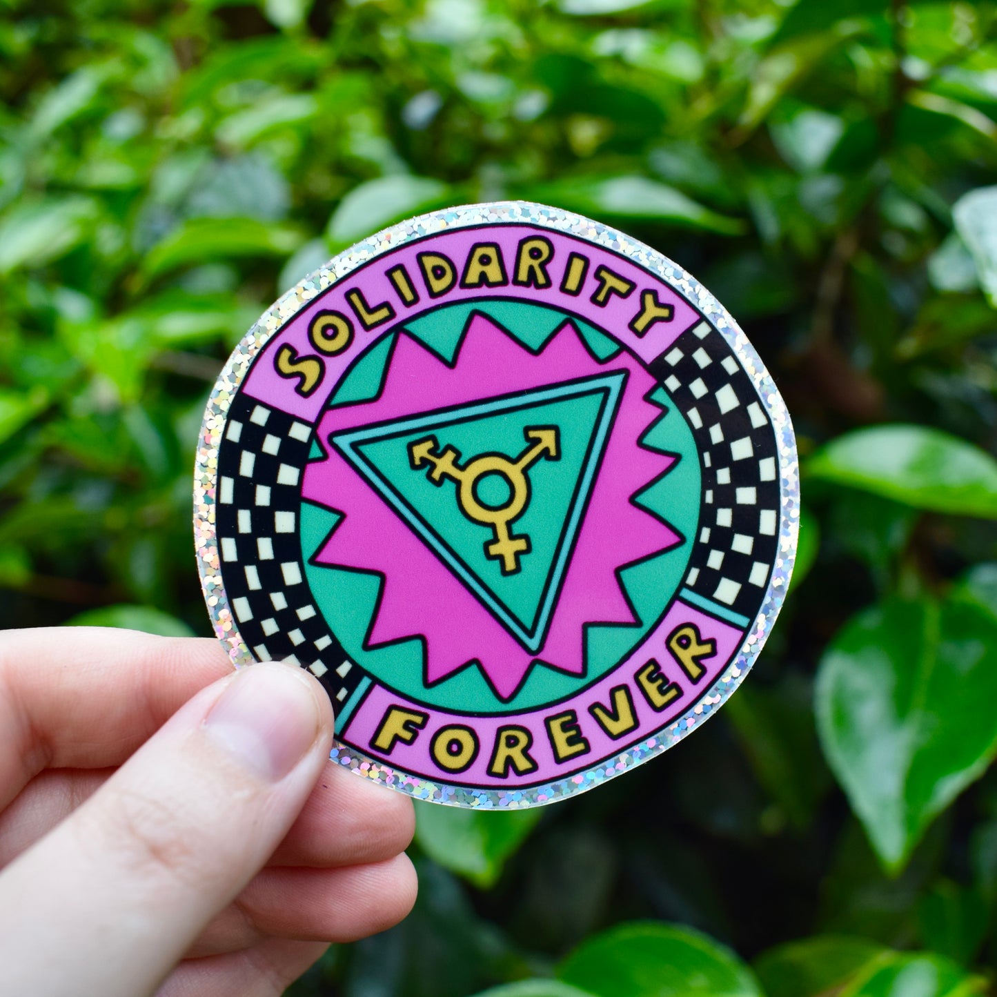 Solidarity Forever - glitter sticker