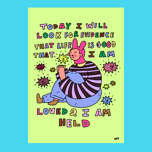 I am held - a4 print