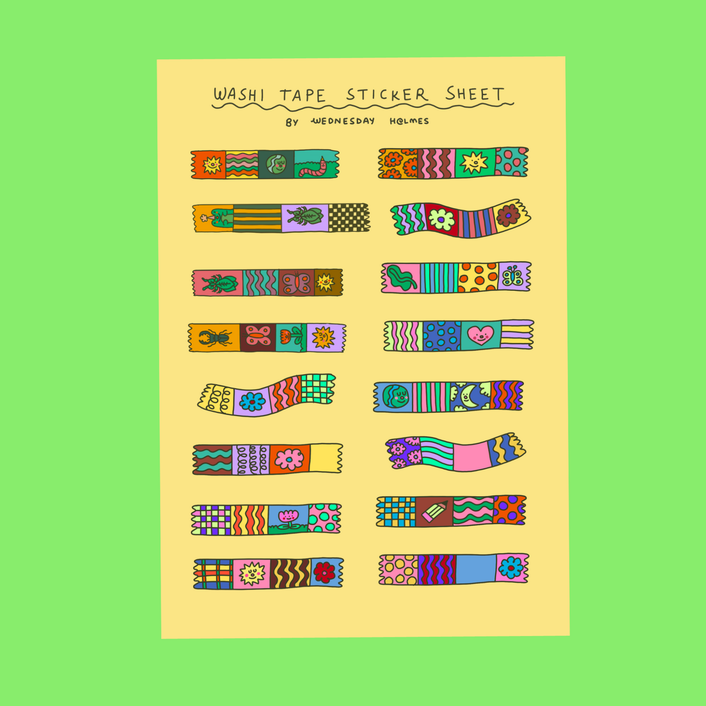 Washi tape sticker sheet - preorder