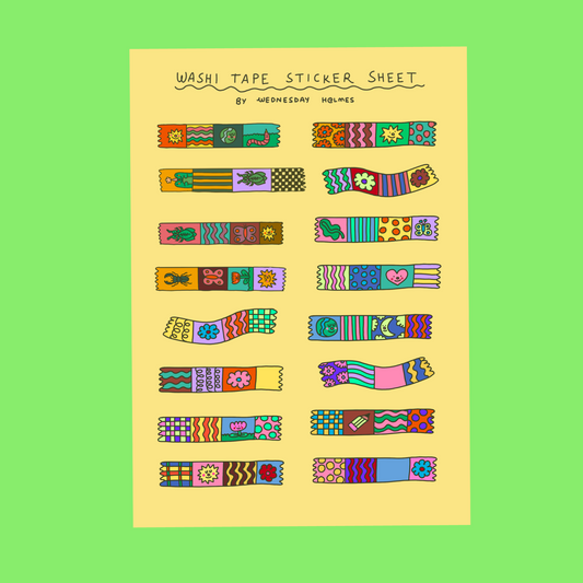 Washi tape sticker sheet - preorder