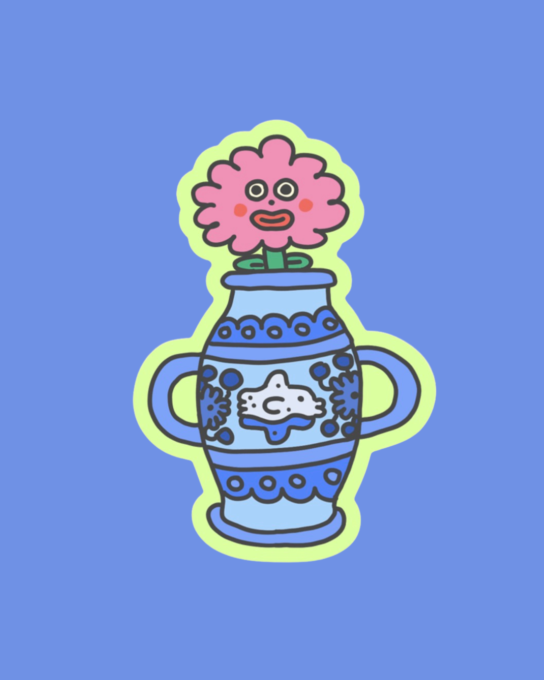 Sunfish Vase - Die cut sticker