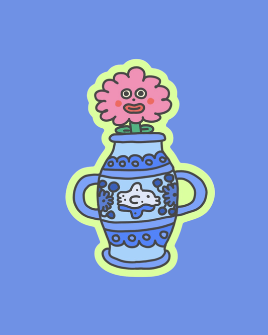 Sunfish Vase - Die cut sticker