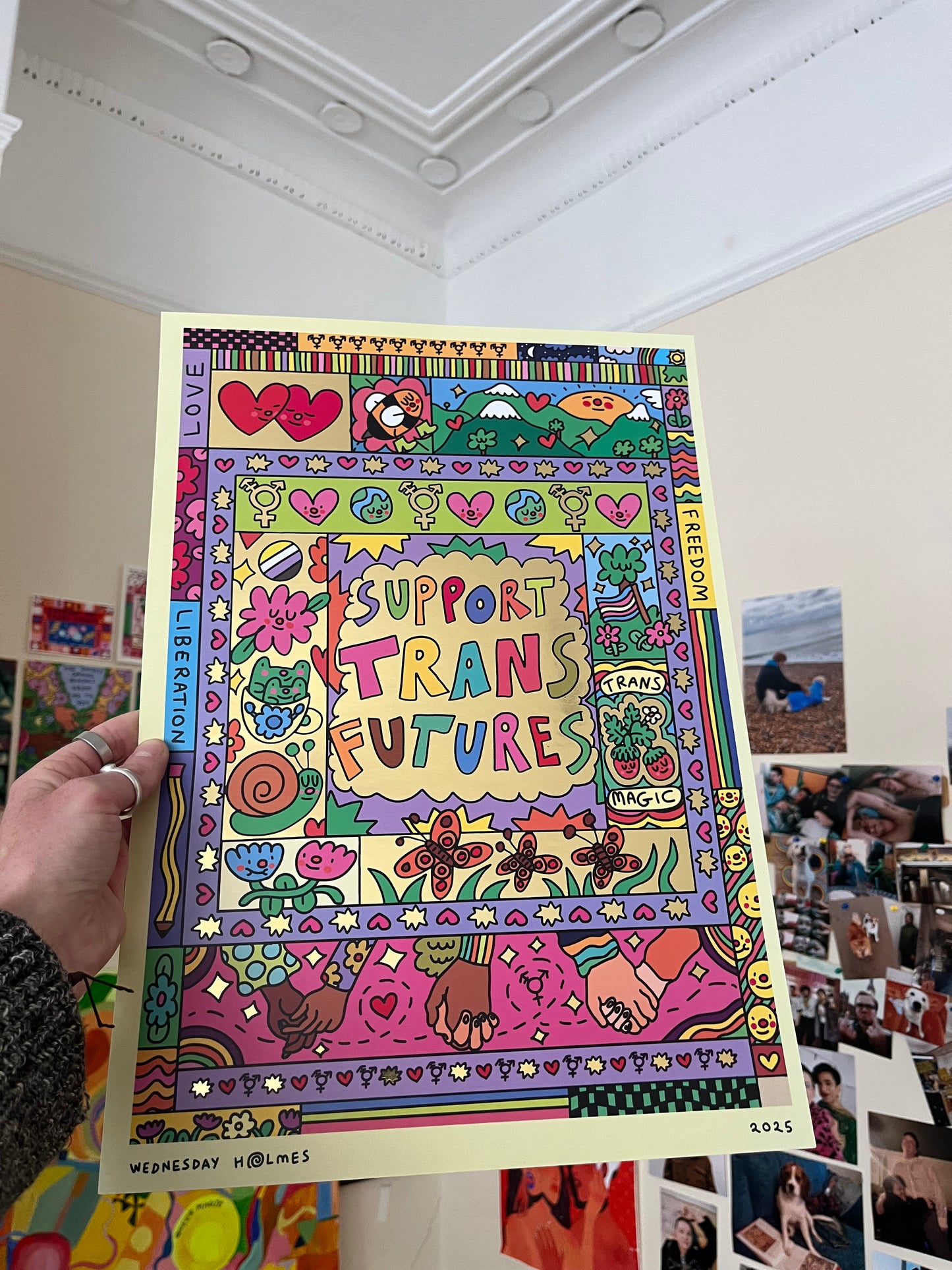 Support Trans Futures - special edition gold foil print A3