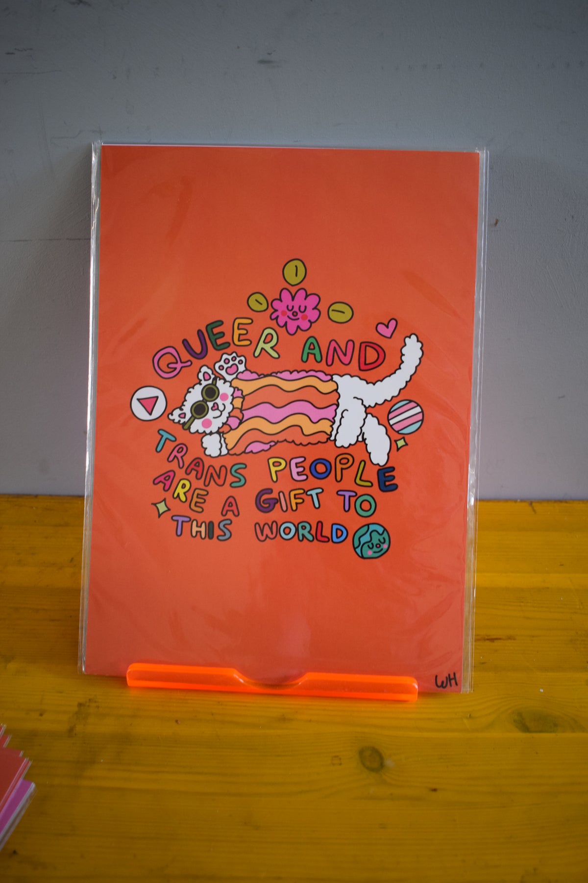 MOVING ON - "queer and trans people are a gift to this world" a4 print