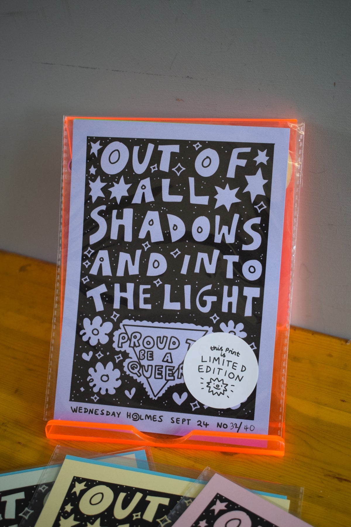 I'M A RARE FIND - limited edition A5 print "out of all shadows and into the light"
