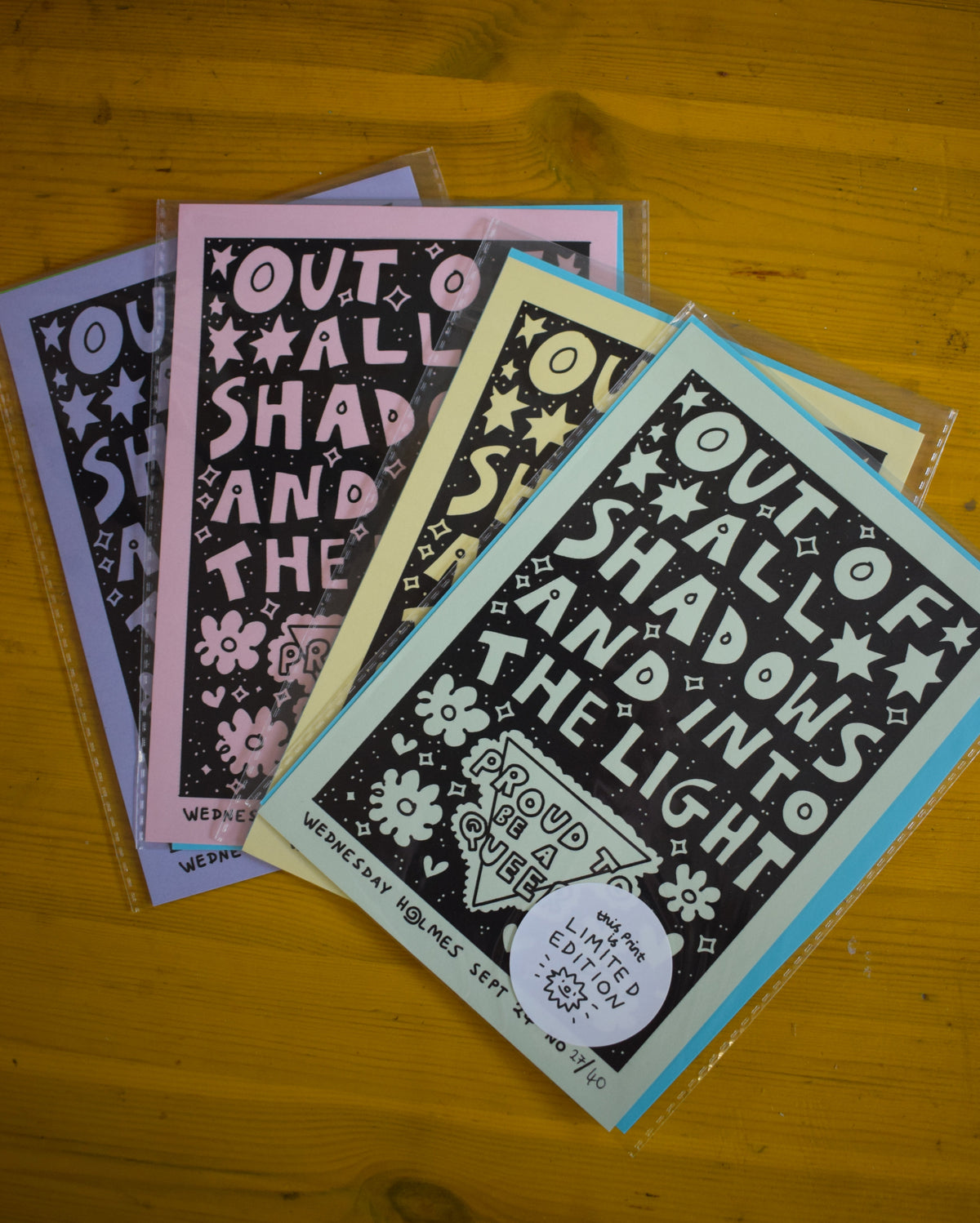 I'M A RARE FIND - limited edition A5 print "out of all shadows and into the light"