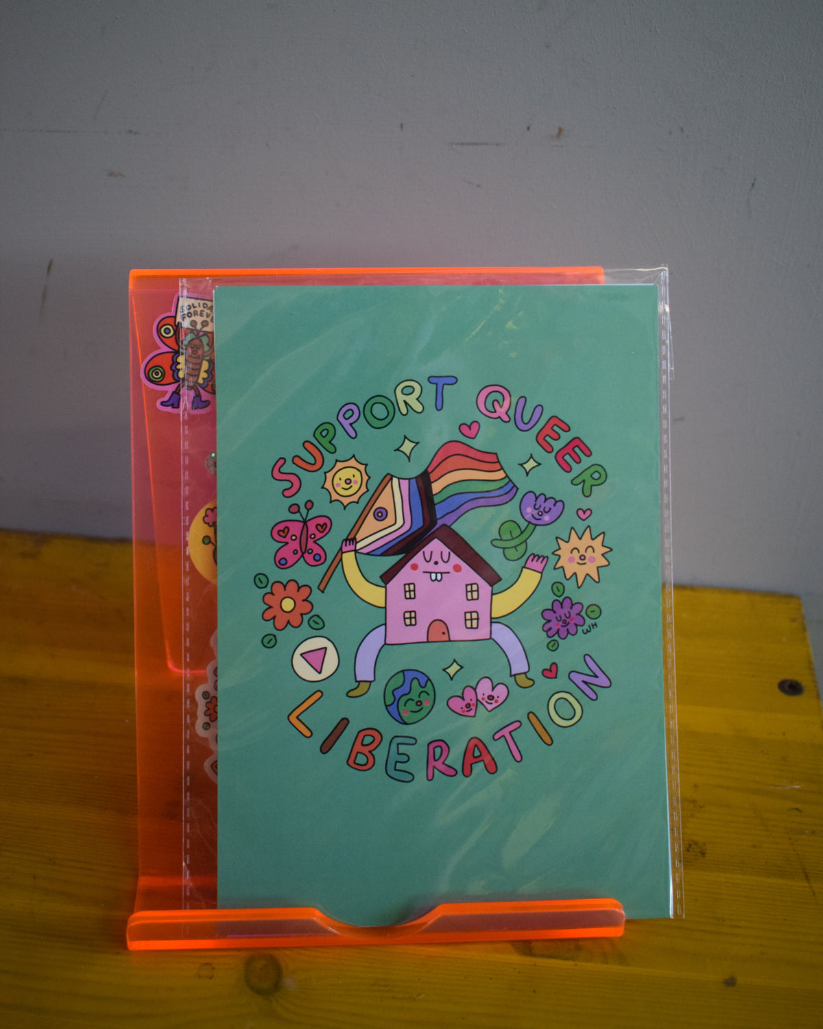 MOVING ON - "support queer liberation" A5 art print