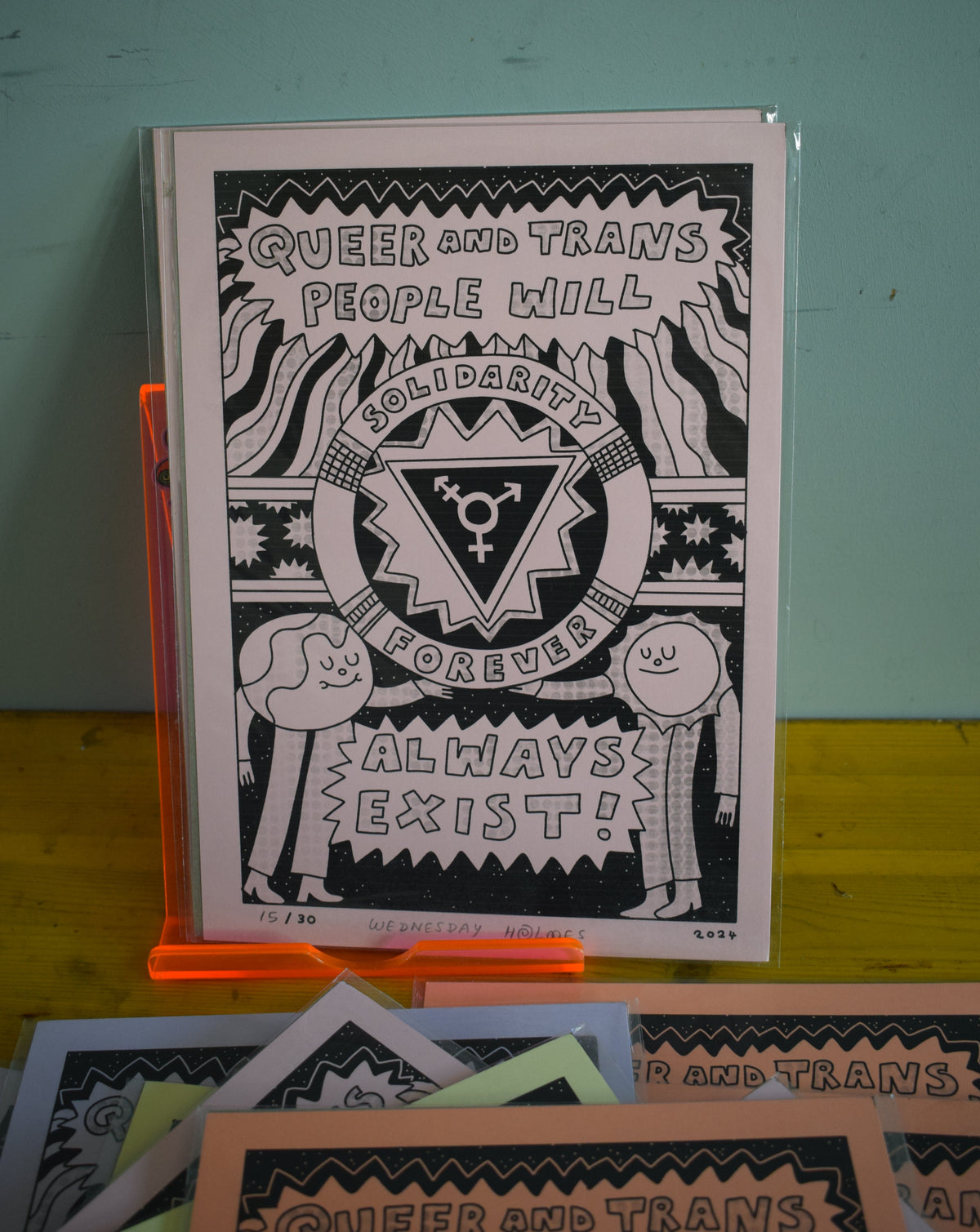 I'M A RARE FIND - Limited edition A4 print "queer and trans people will always exist!"