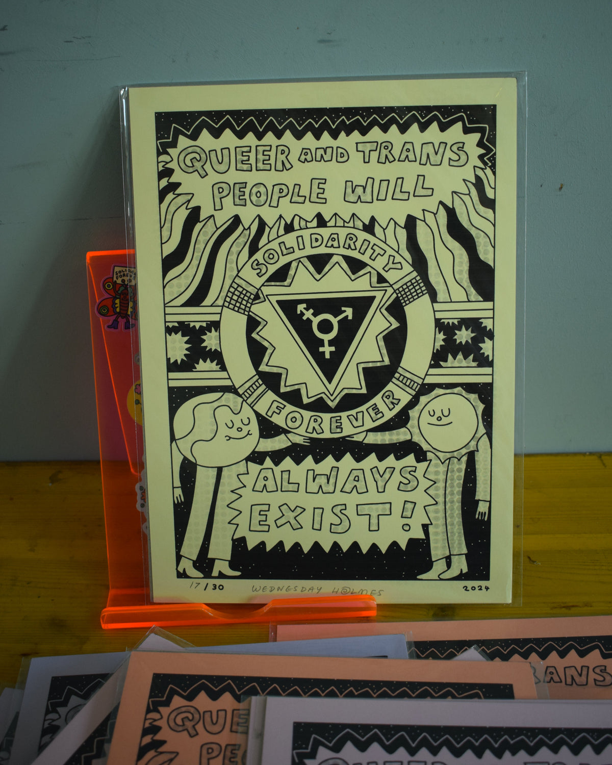 I'M A RARE FIND - Limited edition A4 print "queer and trans people will always exist!"