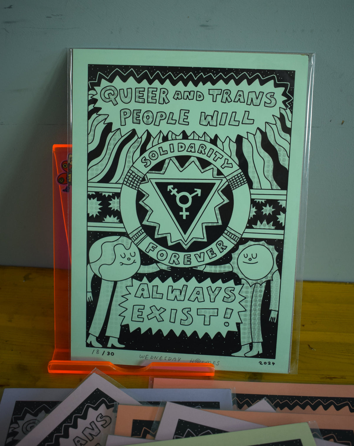 I'M A RARE FIND - Limited edition A4 print "queer and trans people will always exist!"