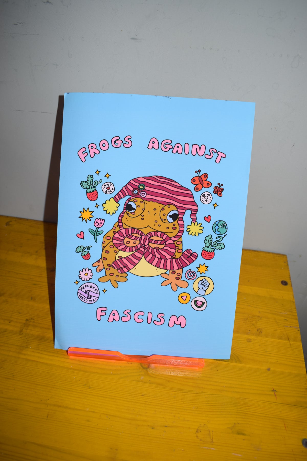 PERFECTLY IMPERFECT - "frogs against fascism" A4 print