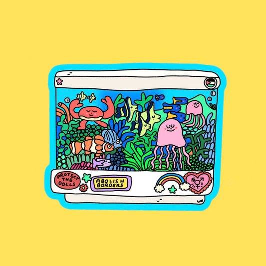 Aquarium lamp sticker