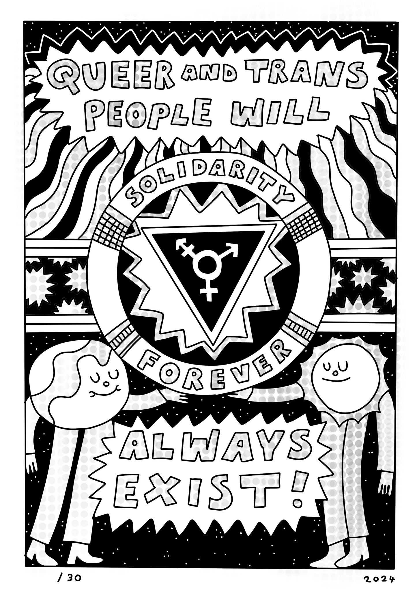 Queer People Will Always Exist - A4 Limited Edition print in multicolour