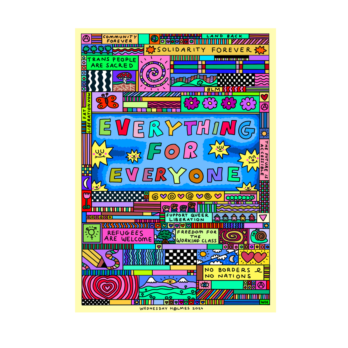 MOVING ON - "everything for everyone" a3 print
