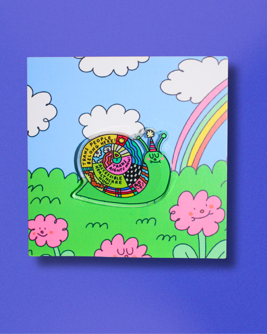 Trans Rights Snail Pin