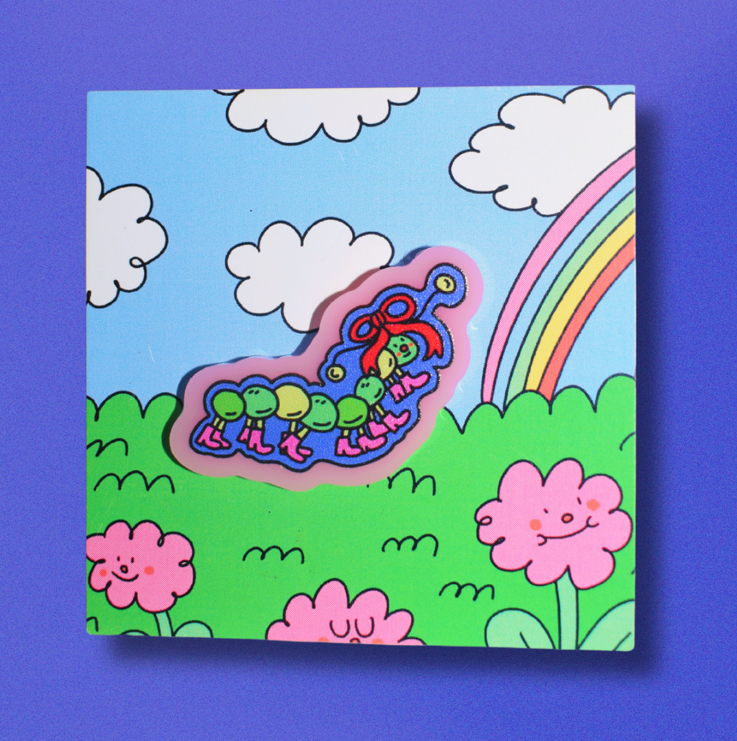 Shirley the Caterpillar pin